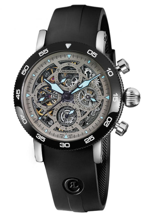 Chronograph dengan tampilan skeleton